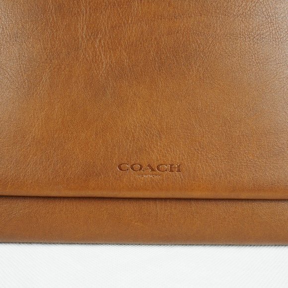 Coach Portfolio Leather Dark Saddle Clutch 65101 - Picture 2 of 8